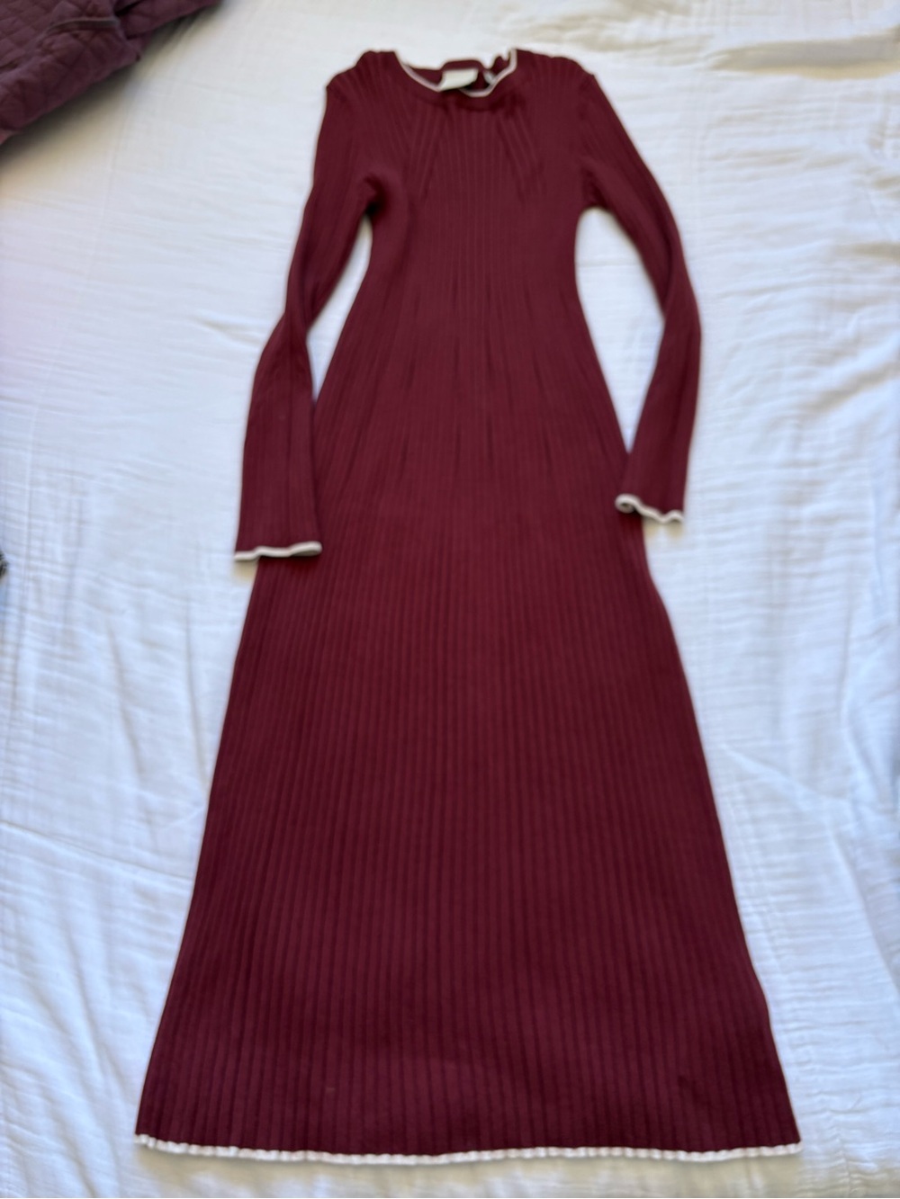Varley Ribbed Midi Dress - Deep Rust - Picture 3 of 3